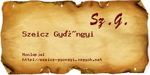 Szeicz Gyöngyi névjegykártya