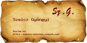 Szeicz Gyöngyi névjegykártya