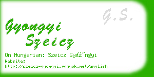 gyongyi szeicz business card